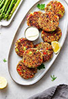 Quinoa cakes with lemon and herbs