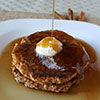 Sweet Potato & Quinoa Pancakes with Spiced Syrup