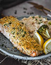Herb-Crusted Salmon with Lemon Beurre Blanc